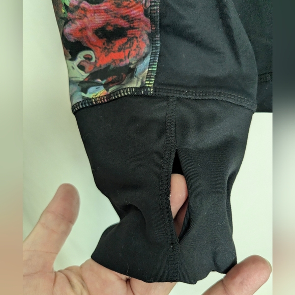 Cynthia Rowley Floral Black Activewear Full Zip Jacket Large - Picture 7 of 10